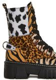 Party Animal Combat Boots - Multi