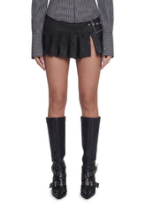 Viral Takeover Mini Skirt - Black