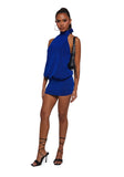 Club Moves Halter Dress - Blue Glitter