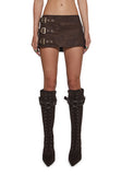 Sofie Belted Skirt - Brown