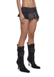Harlow Micro Belt Skirt - Black