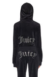 OG Big Bling Velour Hoodie - Black
