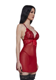Devoted Hearts Mesh Slip Dress