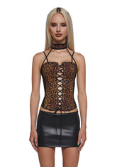 Waited All Night Corset - Leopard