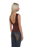 Elegant Turn Short Sleeve Top - Brown