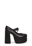 Macabre Meetup Platform Mary Janes - Black