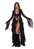 Sparkled Myths Hooded Duster - Black