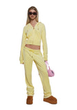 OG Big Bling Velour Hoodie - Yellow