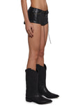 Alektra Leather Micro Shorts