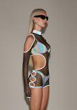 Seraph Reflective Bikini Romper Set