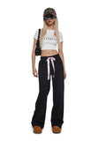 Soft Romance Lacing Bow Sweat Pants
