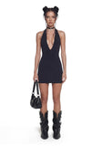 Solana Bodycon Mini Dress - Black