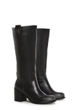 Luster Vegan Leather Boots - Black
