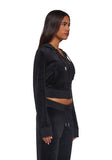 OG Big Bling Velour Hoodie - Black