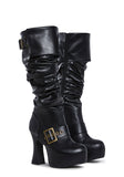 Ren Faire Slouchy Boots - Black