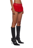 Fierce Flirt Lace Skirt - Red