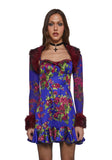 Floral Velvet Shrug