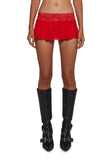 Fierce Flirt Lace Skirt - Red
