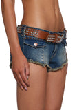 Wink Back Studded Belt - Brown