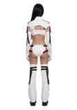Digital Lands Bodysuit And Leg Warmers Set - White