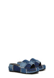 Patchwork Denim Slides