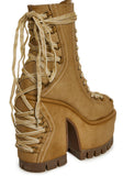 Woodland Lucid Dream Corset Boots - Off White