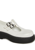 Double Strap Mary Jane - White