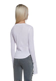 Brianna Long Sleeve Top - White