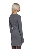 Hearts Linked Henley Dress - Gray