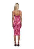 Loyal Maneater Midi Dress - Pink