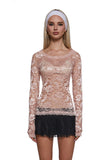 Sweet Surrender Lace Top - Pink