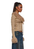 Covet Cable Knit Cardigan - Off White