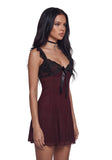 Double Date Mini Dress - Dark Red