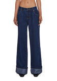 Bella Wide Leg Cuff Jeans