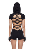 Neo Cut Out Hooded Romper