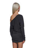 Flirt Hard Off The Shoulder Mini Dress