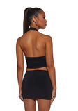 Chart Topper Skirt Set - Black