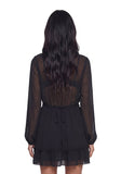 Sunset Chaser Babydoll Dress - Black