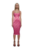 Loyal Maneater Midi Dress - Pink