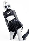 Spade Pleated Micro Mini Skirt
