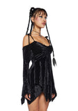 F is For Fairies Handkerchief Dress - Black Velvet