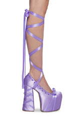 Sweet Sonata Ballet Wrap Heels - Light Purple