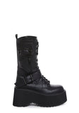 Obsidian Platform Zip-Up Boots - Black