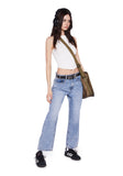 High Rise Straight Crop Denim Jeans