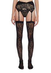 Pull You Close Garter Set - Black