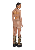 Dreamland Dancer Bodycon Dress - Gold