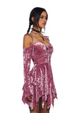 F is For Fairies Handkerchief Dress - Mauve Velvet