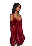 F is For Fairies Handkerchief Dress - Red Velvet