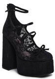 Smiling Melody Platform Heels - Black