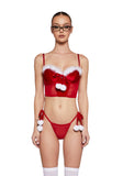 Frosty Bite Lingerie Set - Red
